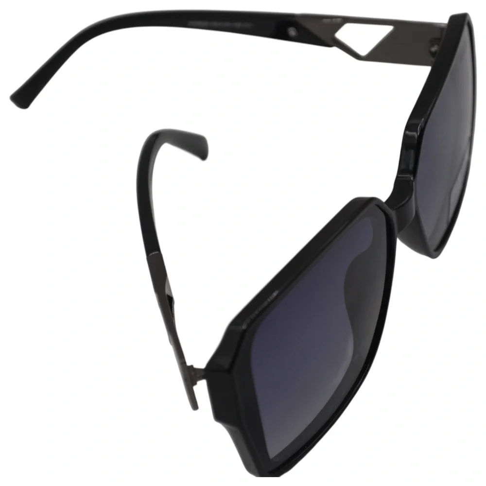 Prada Women’s Polarized Sunglasses | Black/Gunmetal | Gray-Purple Gradient - Picture 8 of 16
